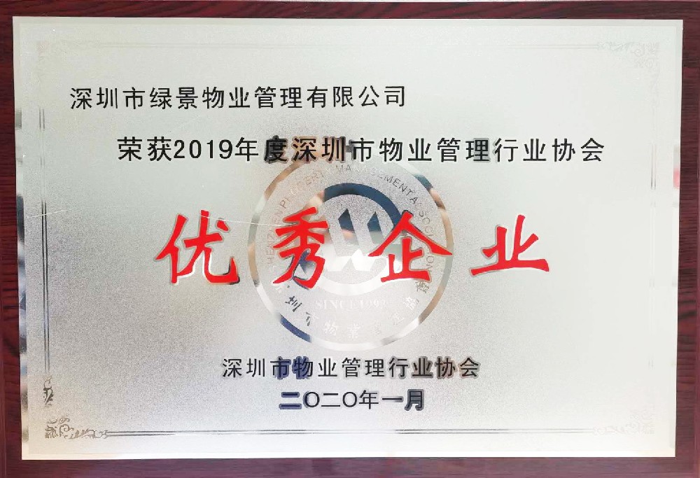 优秀企业 (2019年）